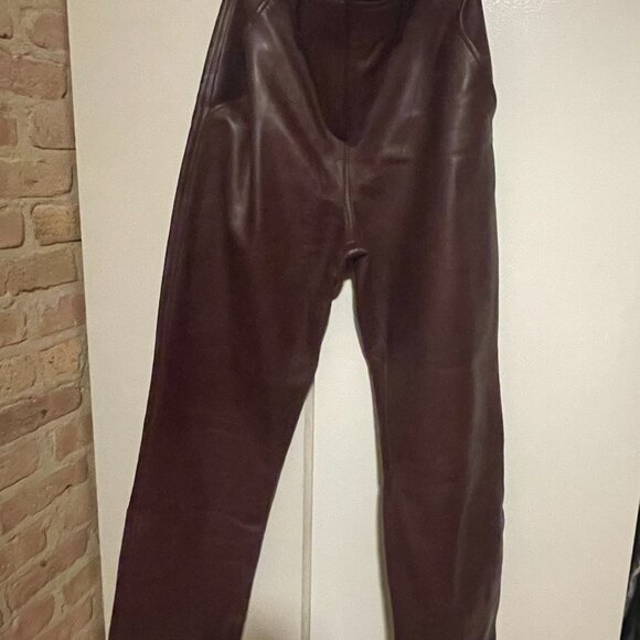 MUUBAA Low-Rise Leather Trousers - Picture 5 of 9